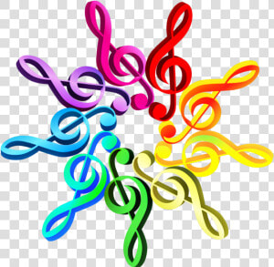  music  music Notes  notes  i♡music  rainbow  colorful   Colorful Music Clip Art  HD Png Download