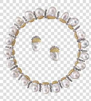 Buccellati   Necklaces   Minuetto Set   Necklaces   Buccellati Pearl And Diamonds Necklace  HD Png Download