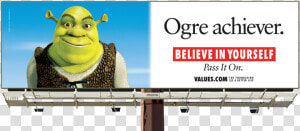 See The Believe In Yourself Shrek Billboard And Pass   Muhammad Ali Fbl Billboard  HD Png Download