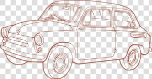 Vector Auto Old Time Huge Freebie Download For Powerpoint   Car Contour For Drawing  HD Png Download