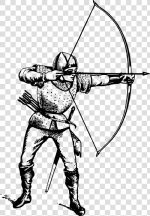 Archer  Archery  Arrow  Battle  Bow  Hunt  Hunting   Archer Black And White  HD Png Download