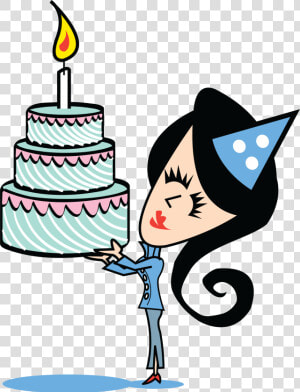 Drawing Cake Bday   Birthday Girl Clipart  HD Png Download