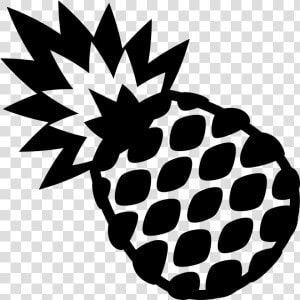 Emojione Bw 1f34d   Black Pineapple Emoji  HD Png Download