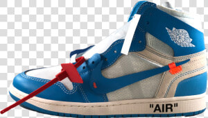 Image Of Air Jordan 1 Off White “unc”   Jordan 1 Off White Unc No Background  HD Png Download