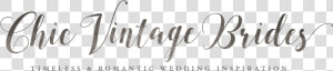 Chic Vintage Brides Logo  HD Png Download