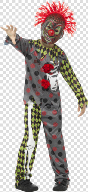 Deluxe Twisted Clown Costume   Boys Halloween Outfit  HD Png Download