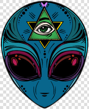  colorful  colourful  alien  illuminati  cool   Alien Illuminati Tattoo Designs  HD Png Download