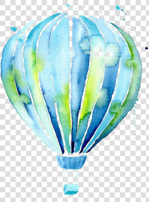 Hot Air Balloon Drawing Watercolor Painting Illustration   Cute Hot Air Balloon  HD Png Download