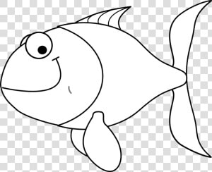 Fish  Smiling  Cartoon  Animal  Aquatic  Eyes  Fins   Cartoon Black White Fish  HD Png Download