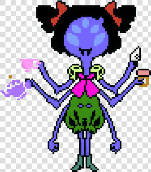 Muffet Pixel Art Grid  HD Png Download