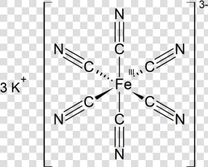 Potassium Ferricyanide Structure  HD Png Download