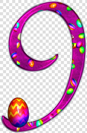 Number  9  Nine  Digit  Background  Easter   Easter Number 6 Clipart  HD Png Download