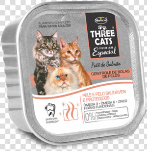 Paté Control De Bolas De Piel   Three Cats Gatos Castrados  HD Png Download