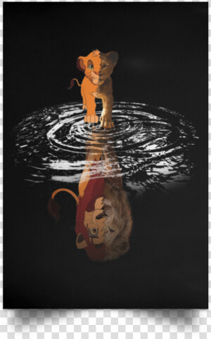 Lion King Water Reflection  HD Png Download