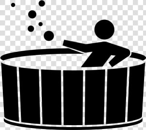 7 Seat Hot Tub   Hydrotherapy Bath   Jacuzzi   Hot Tub Clip Art Black And White  HD Png Download