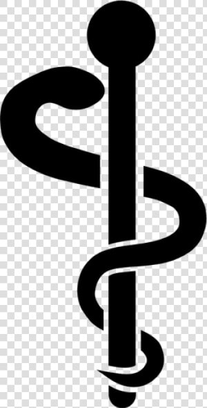 Medical Symbol Silhouette   Medical Rod Of Asclepius  HD Png Download