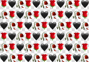  rose  heart  emoji  death  dead  emojibackground  emojisticker   Black Heart And Rose Emoji  HD Png Download