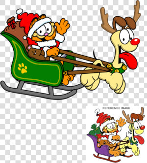 Garfield Clipart Garfield Odie   Garfield And Odie Christmas  HD Png Download