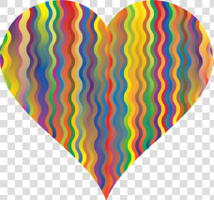 Colorful Wavy Heart 4 Clip Arts   Illustration  HD Png Download