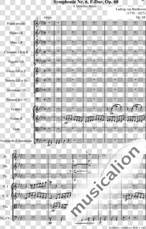 Beethoven  Ludwig Van   Summer Presto Violin Sheet Tab Music  HD Png Download