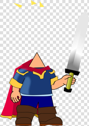 Sword   Cartoon Man With Sword  HD Png Download