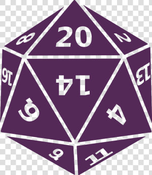 Purple D20   20 Sided Dice Png  Transparent Png