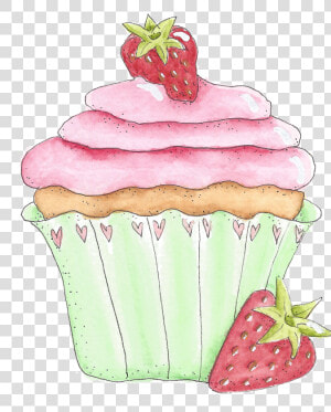 Cupcake Love Cupcake Illustration  Cupcake Art  Love   Strawberry Cupcake Clipart  HD Png Download