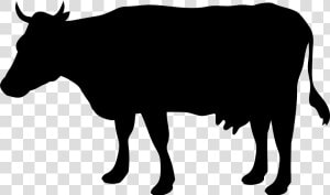 Cattle Silhouette Illustration   Cow Silhouette Png  Transparent Png