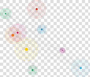 Abstract Diagram Of Multicolored Concentric Rings Connected   Circle  HD Png Download