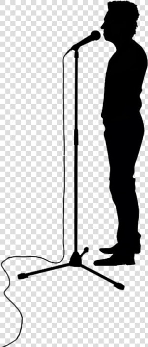 Microphone Stand   Png Download   Mic Stand Silhoutte Png  Transparent Png