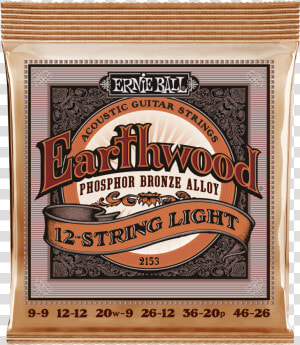 Earthwood 12 String Light Phosphor Bronze Acoustic   Ernie Ball Acoustic 010  HD Png Download