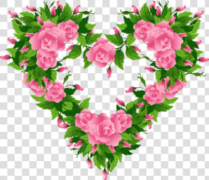 Svg Black And White Library Pink Roses Heart Decor   Coracao Com Rosas Png  Transparent Png