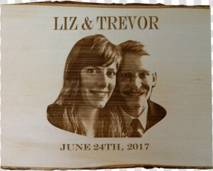 Wood Engraving With Couple S Faces   Poster  HD Png Download