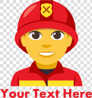 Emoji Personalized Firefighter Baby Hat   Firefighter Emoji  HD Png Download