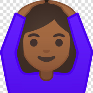 Woman Gesturing Ok Medium Dark Skin Tone Icon   Emoji Mulher  HD Png Download