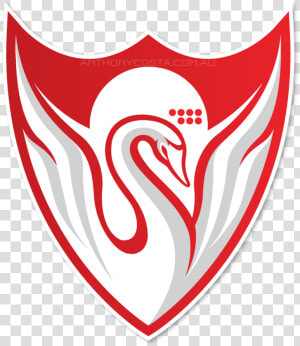 Arsta Swans Football Logo Design   Red Football Logo Design  HD Png Download