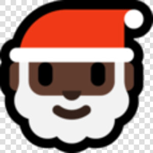 Santa Claus Face Facial Expression Smile Head Clip   Black Santa Emoji  HD Png Download