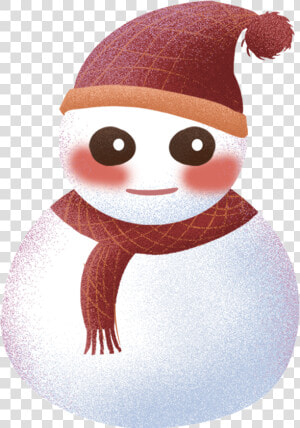 Cartoon Hand Drawn Illustration Big Eyes Png And Psd   Snowman  Transparent Png