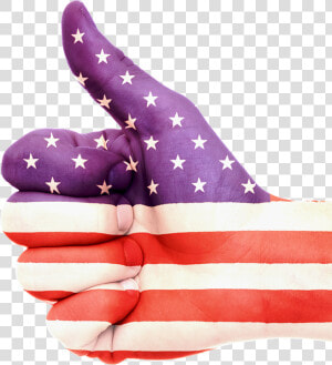 Mano  Bandera  América  U  S  Estados Unidos  American   American Flag Thumbs Up  HD Png Download