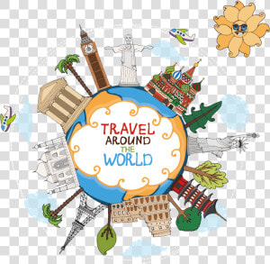 Travel Landmark Clip Art   World Travel  HD Png Download