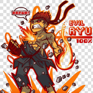 Evil Png Transparent Images   Evil Ryu Chibi  Png Download