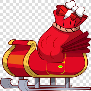 Santa Sleigh Png Transparent Image   Clip Art Santa  39 s Sleigh  Png Download