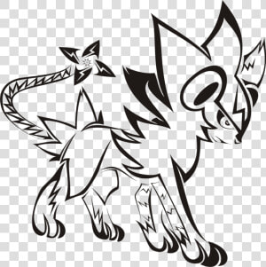 Image Gallery Pokemon Tribal Tattoo Design Clipart   Luxray Black And White  HD Png Download