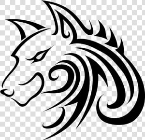 Gray Wolf Tattoo Drawing Clip Art   Wolf Tattoo Drawing  HD Png Download