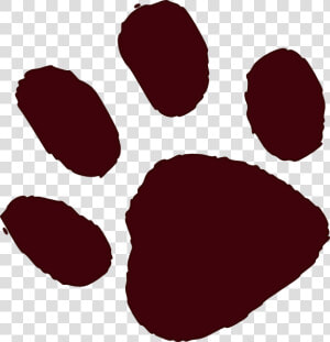 Paw Print Svg Clip Arts   Dark Brown Paw Print  HD Png Download