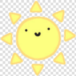  sun  kawaii  sky  cute  yellow  emot  aesthetic  tumblr   Aesthetic Cute Sun  HD Png Download