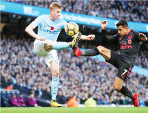 De Bruyne Hints At Sanchez’ Arrival   De Bruyne Vs Manchester United  HD Png Download