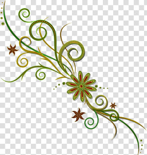 Ornement   Golden Png Flower Design  Transparent Png