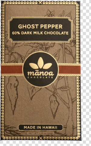 Ghost Pepper Bar 60    Manoa Milk Chocolate  HD Png Download