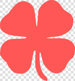 4 Leaf Clover Clip Art   Red Four Leaf Clover Clipart  HD Png Download